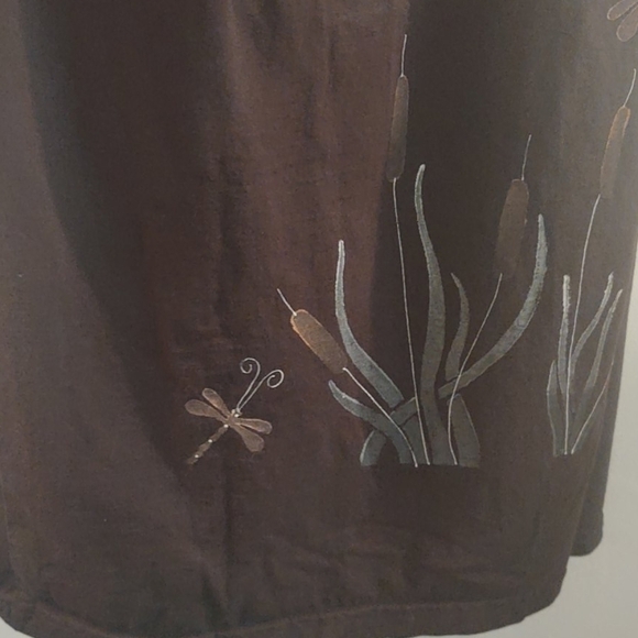 Vintage Viva City Dragonfly Wrap Maxi Skirt Sz M - Picture 4 of 7